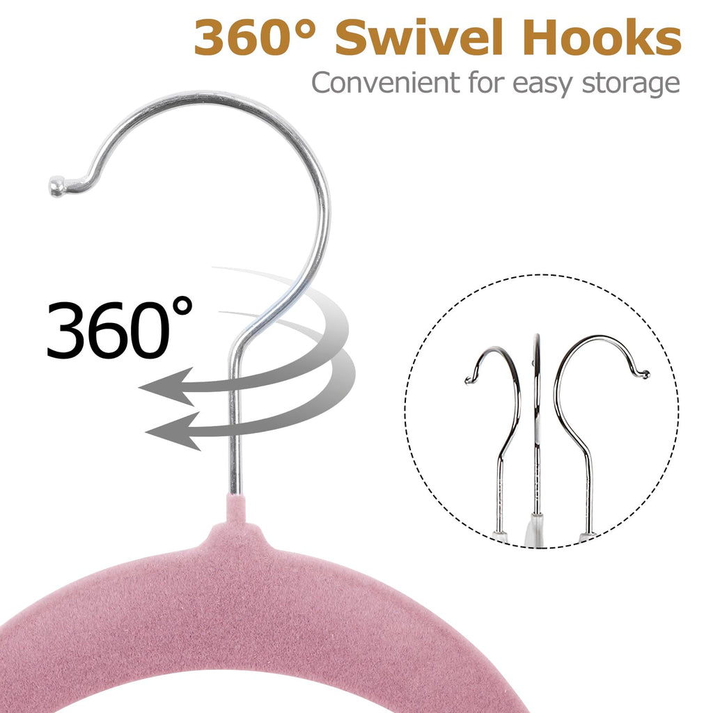 Velvet Hangers 100 Pack, Premium Clothes Hanger Slim Non-Slip Notched for Suit Coat Pants Dress, 360 Degree Swivel