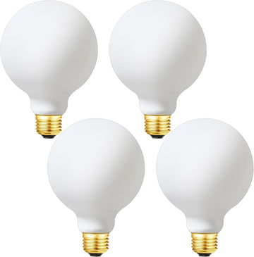 LED Light Bulb G30 Dimmable Flick-Free Matt White 10W Daylight White 4000k CRI95 1000LM, 100W Equivalent Vintage G95