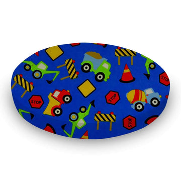 SheetWorld Baby Fitted Round Crib Sheet, 100% Cotton Flannel Sheet, Unisex Boy Girl, 42 x 42 inches, Construction