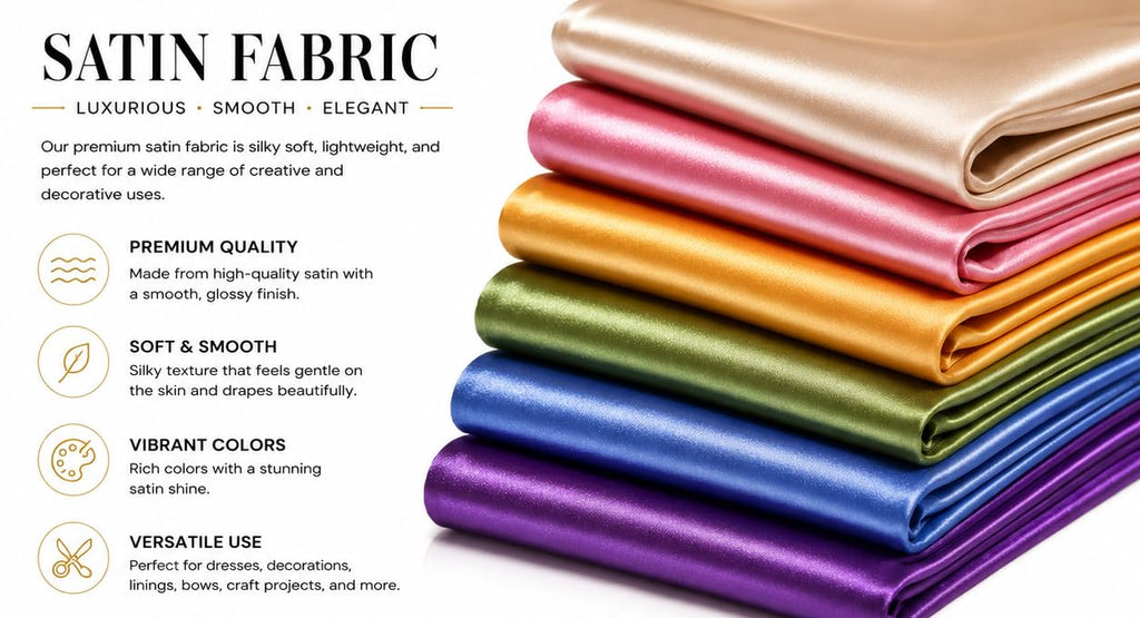 Satin Fabric 44 Inch X 10 Yard, Blues Pink