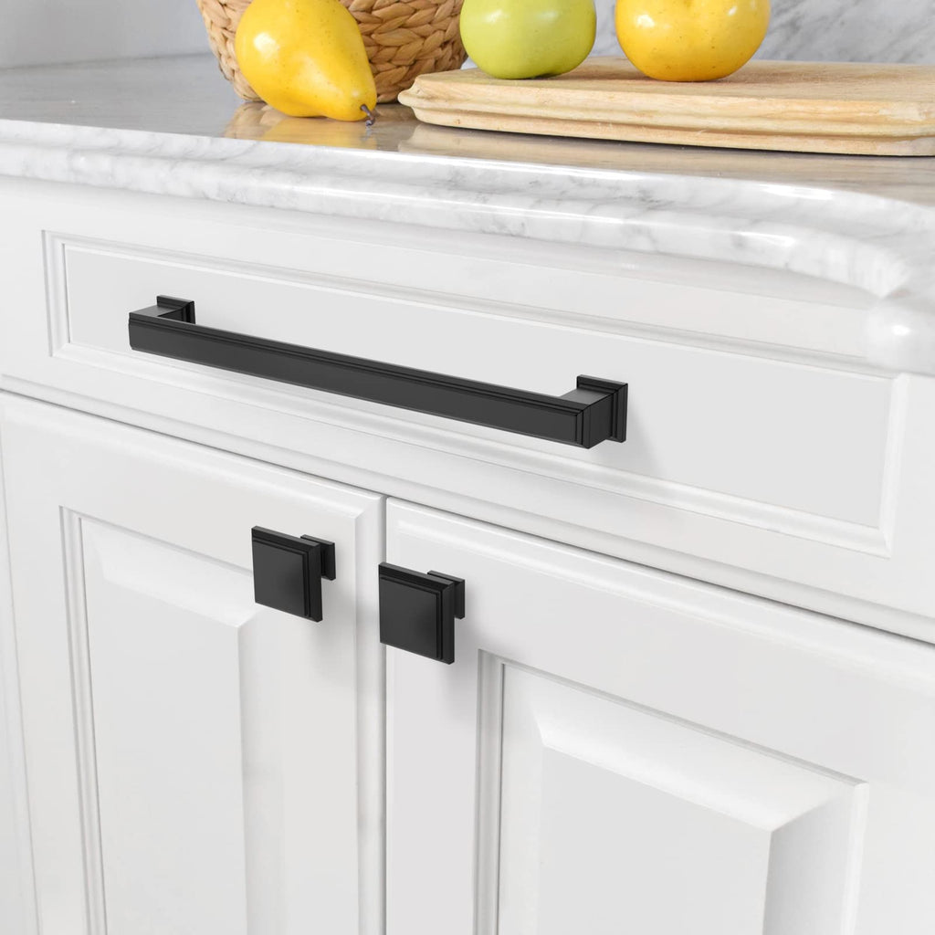 10 Pack Matte Black Cabinet Pulls 10"