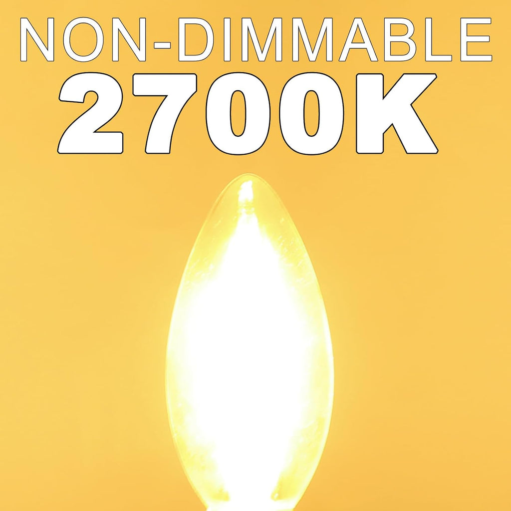 E12 Candelabra Bulb 2700K Soft White, 60W Equivalent, E12 LED Bulb