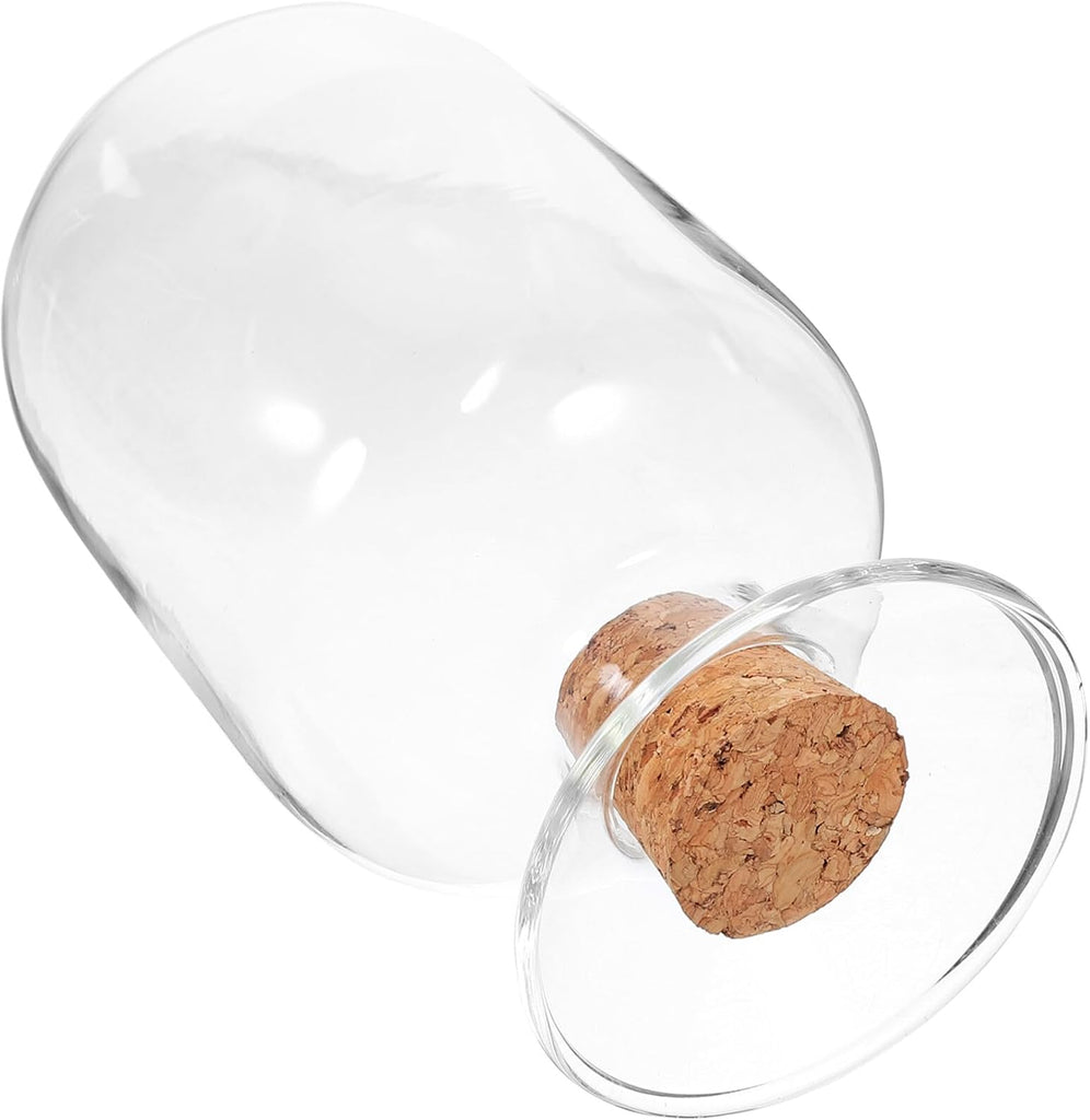 Transparent Glass Match Holder Jar Cork Stopper Storage Container for Matches and Decorative Display for Diy Projects