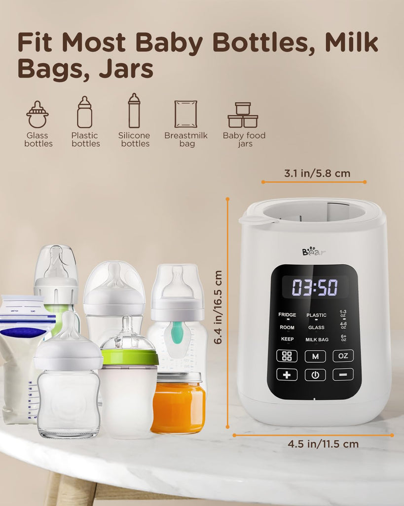 Baby Bottle Warmer, Fast Warming Breast Milk Formula, White
