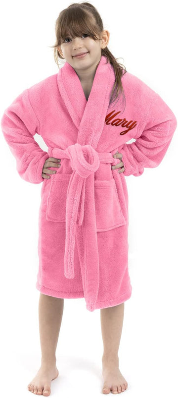 Personalized Name Custom Kids Microfiber Fleece Robe