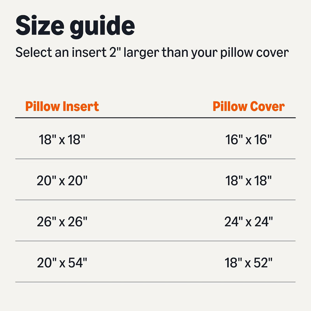 Square Hypoallergenic Down Alternative Pillow Insert, Machine Washable, Softness and Support, 20 inch, 2-Pack - Set of 2