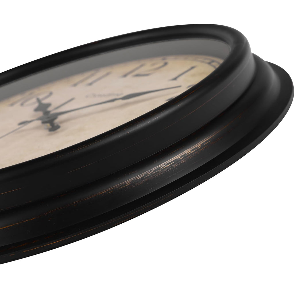 16 Inch Vintage Wall Clock Battery Operated Silent Bronze