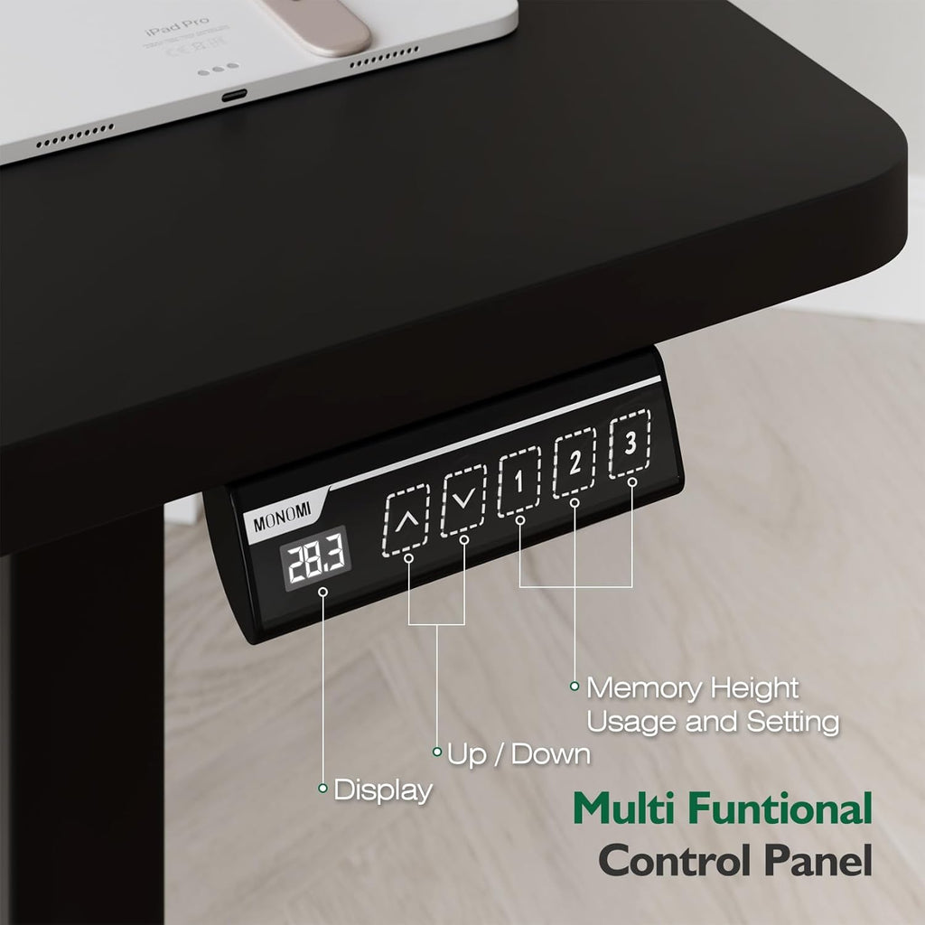 Electric Standing Desk 55"x24"Height Adjustable Sit Stand Up,Black | Ergonomic Computer Workstation Desk with Memory