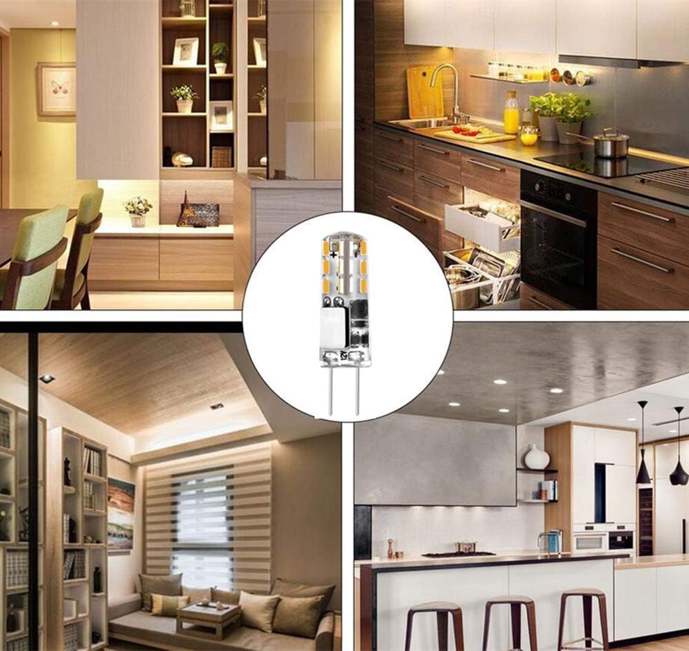 G4 LED Light Bulbs G4 Bi-Pin Base 1.5W (Equivalent to 20W Halogen Bulb) AC/DC 12V Warm White 3000K LED Bulbs
