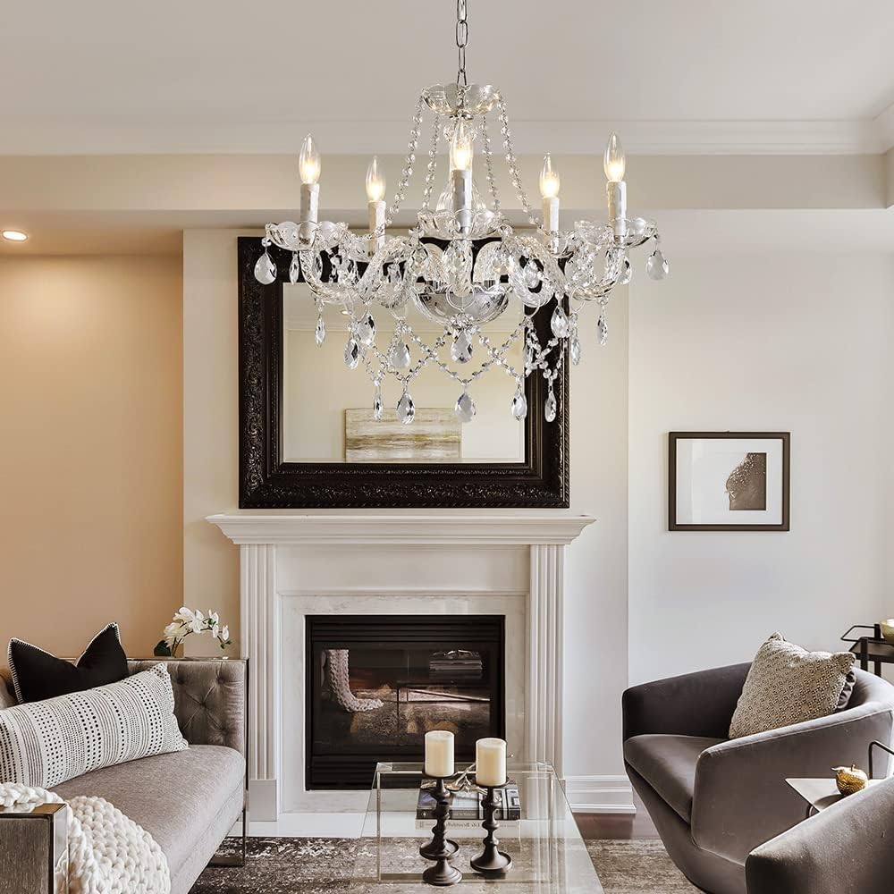 5 Light Modern Contemporary Elegant K9 Crystal Glass Chandelier Pendant Ceiling Lighting Fixture A100-B00YSMM5PO