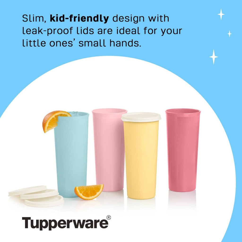 Tumbler Set in Multicolor, 12 Count, Dishwasher Safe and BPA Free (12 Tumblers, 12 Lids, 16 fl oz each)