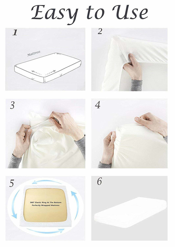 42X80 Inch RV Bunk Size Sheet Set, 100% Long Staple Cotton Sheets Set, with Deep Pocket fit Upto 15 Inch (Light Blue