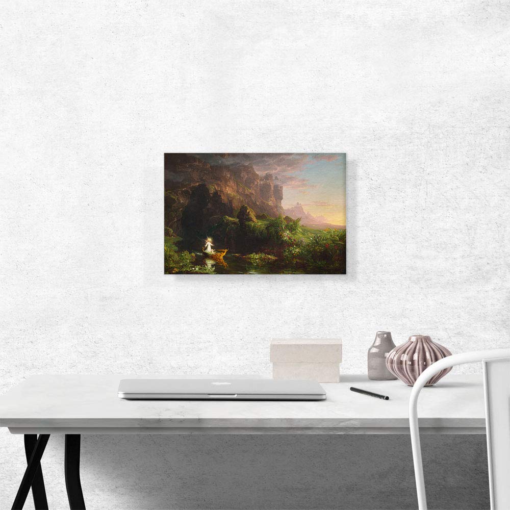 The Voyage Of Life Childhood 1842 Canvas Art Print Stretched Framed Painting Picture Poster Giclee Wall Decor by