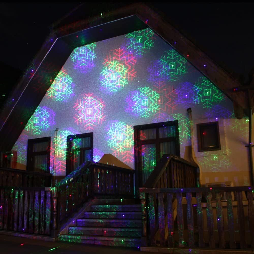 Motion Pattern Firefly 3 Models in 1 with 18 Patterns RGB Outdoor Laser Christmas Lights Projector with RF Remote