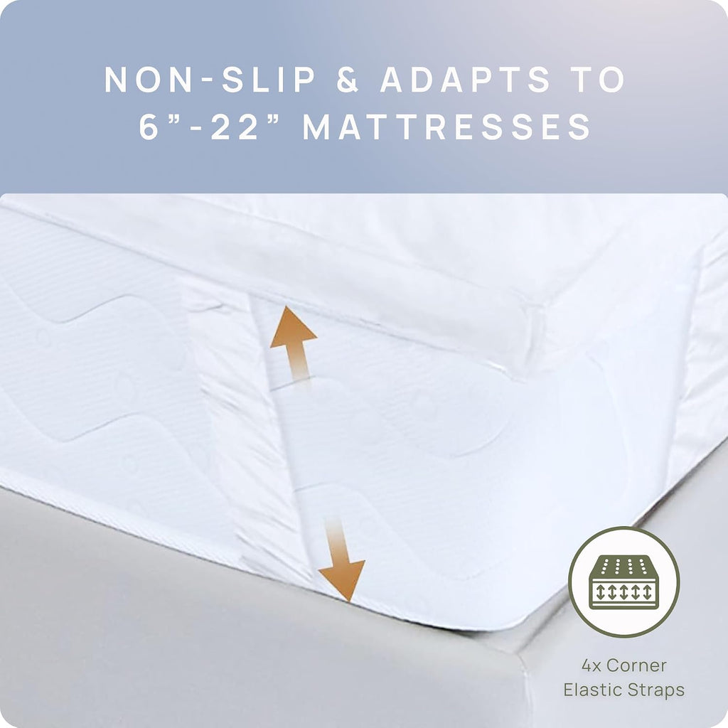 Queen Cotton Mattress Topper, 1200 GSM Extra Thick Plush Mattress Pad, Soft | thick pillow top, back pain relief
