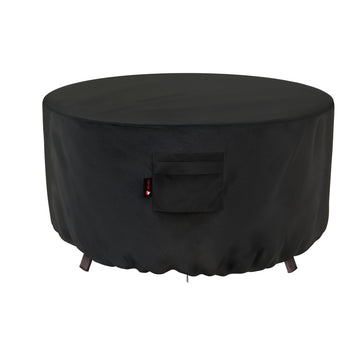 Round Fire Pit Cover 50 inch, Outdoor Waterproof Coffee Table Cover