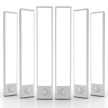 6 Pack Under Cabinet Lighting Wireless, 50 LED Rechargeable Battery Motion Sensor Light Indoor, Stick On Magnetic