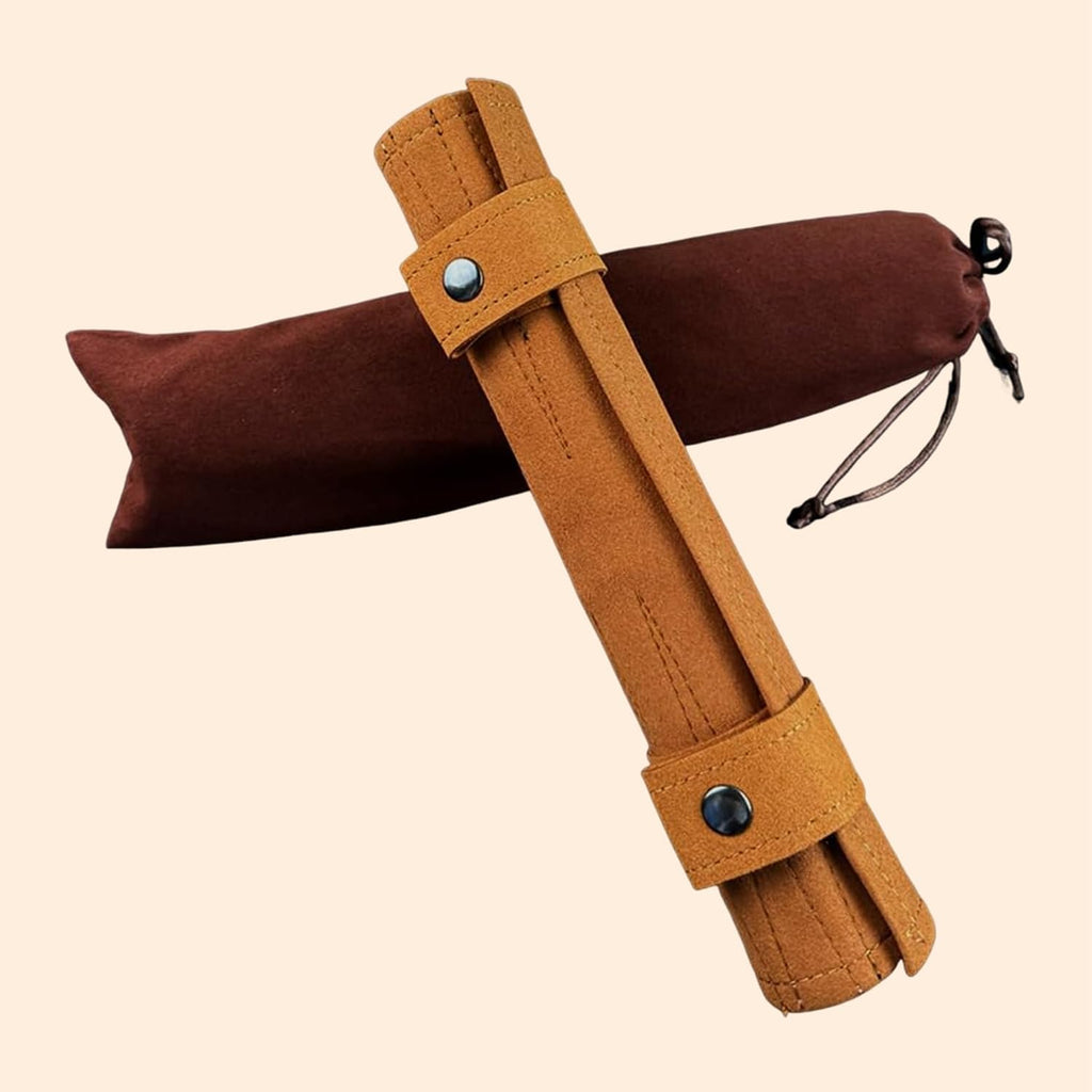 Backgammon Game Set - Roll Up Travel Backgammon Set, with Drawstring Bag