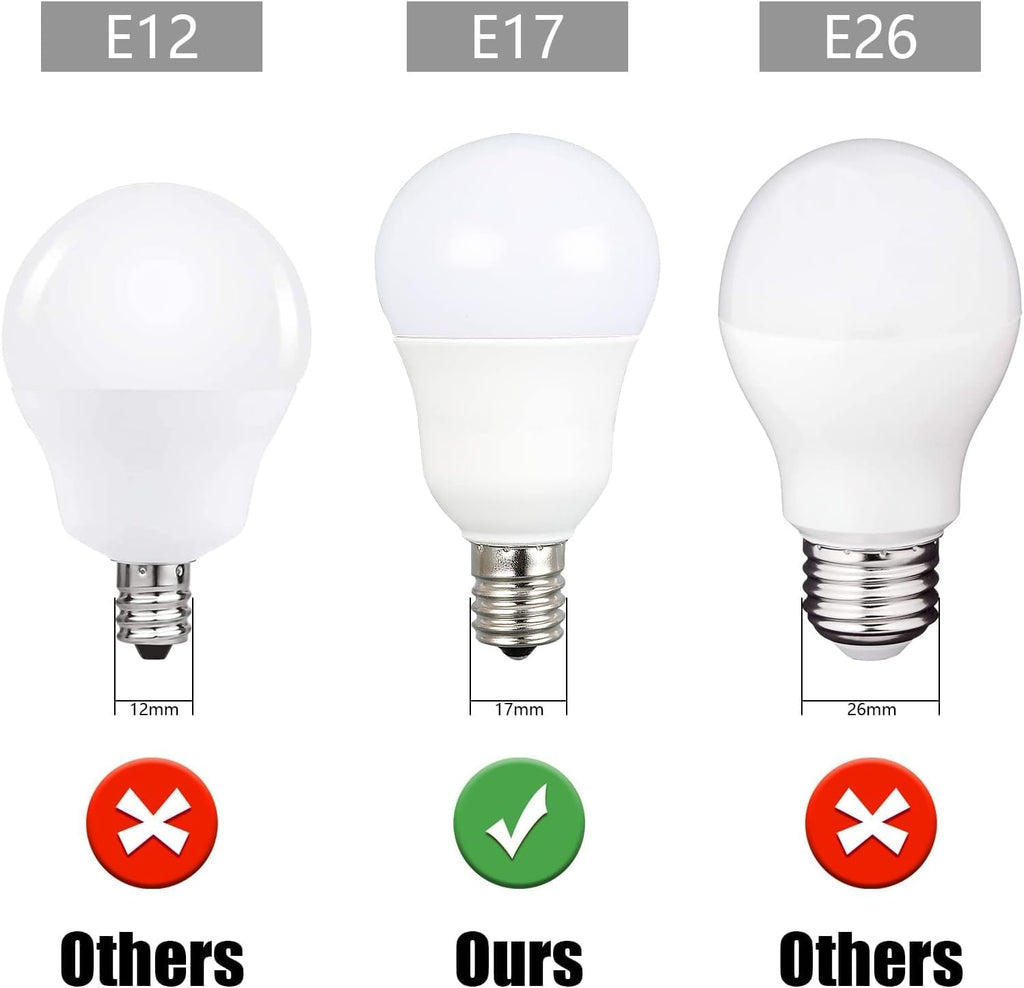 E17 LED Light Bulbs A15 5W G14 Globe Light (Daylight White 5000K)