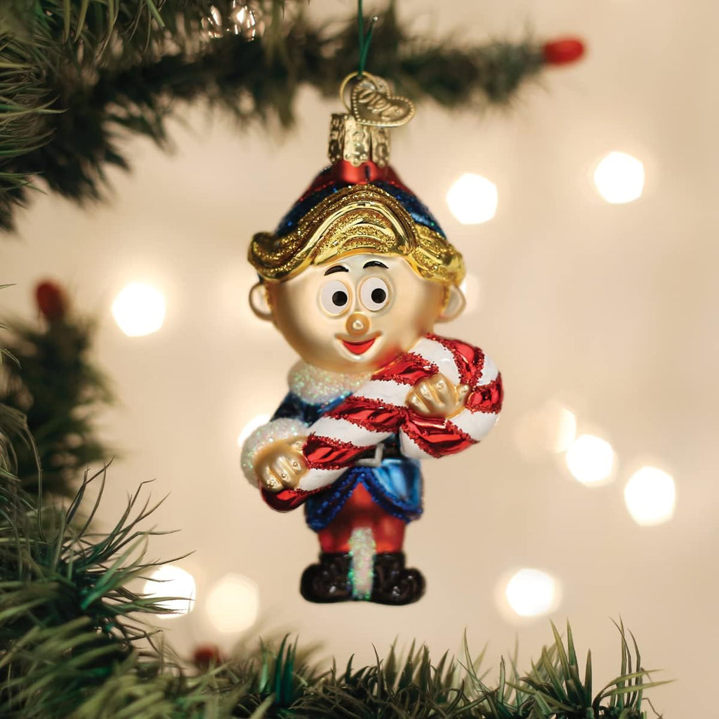 Hermey The Elf Glass Blown Ornament, Handcrafted Holiday Decoration, Rudolph Collection - Set of 15