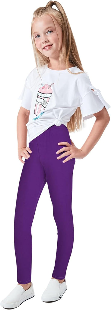 Multipack Cute Printed Girls Stretch Leggings Ankle Length