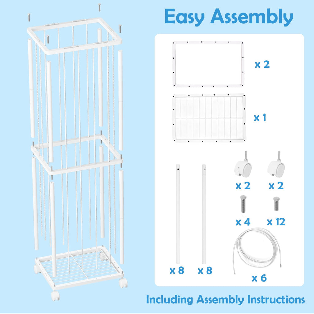 Stuffed Animal Storage Zoo Metal Toy Organizer 61x17x12.6in with Wheels