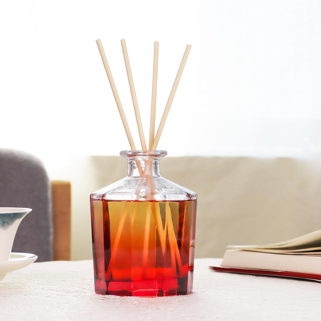 Vill Reed Diffuser, 8.5 Oz(250ml) Jasmine Lily Bathroom Diffuser with 10 Sticks, Scented Diffuser Home Fragrance
