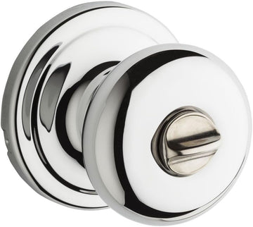 Hancock Interior Privacy Door Knob with Lock, Door Handle , Polished Chrome Keyless Turn Lock Doorknob