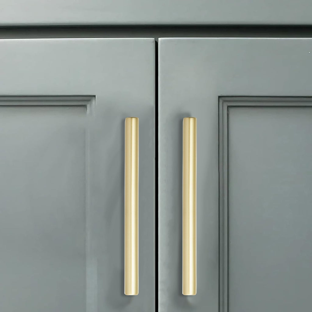 2 Pack 3-3/4 Inch Hole Center Brushed Gold Cabinet pulls Heavy Duty Solid Hardware s Dressing Tables cabinets and