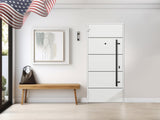 Front Exterior Prehung Steel Door/Deux 6683 Natural Oak/Entry Metal Modern Painted W36 x H80 Right Hand Inswing
