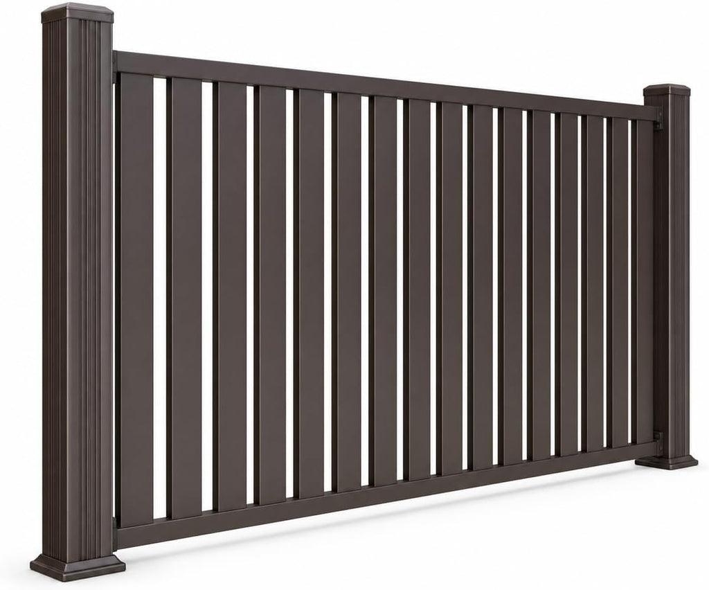 Metal Fence Panels for Outdoor Privacy Aluminum Alloy Customizable Fence Panels for Garden & Yard, 50 * 50