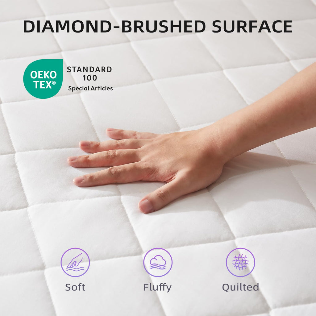 WiFi Heated Mattress Pad, Bed Warmer with 9 Heat Settings, 1-12 Hours Auto Off Deep Pocket, Machine