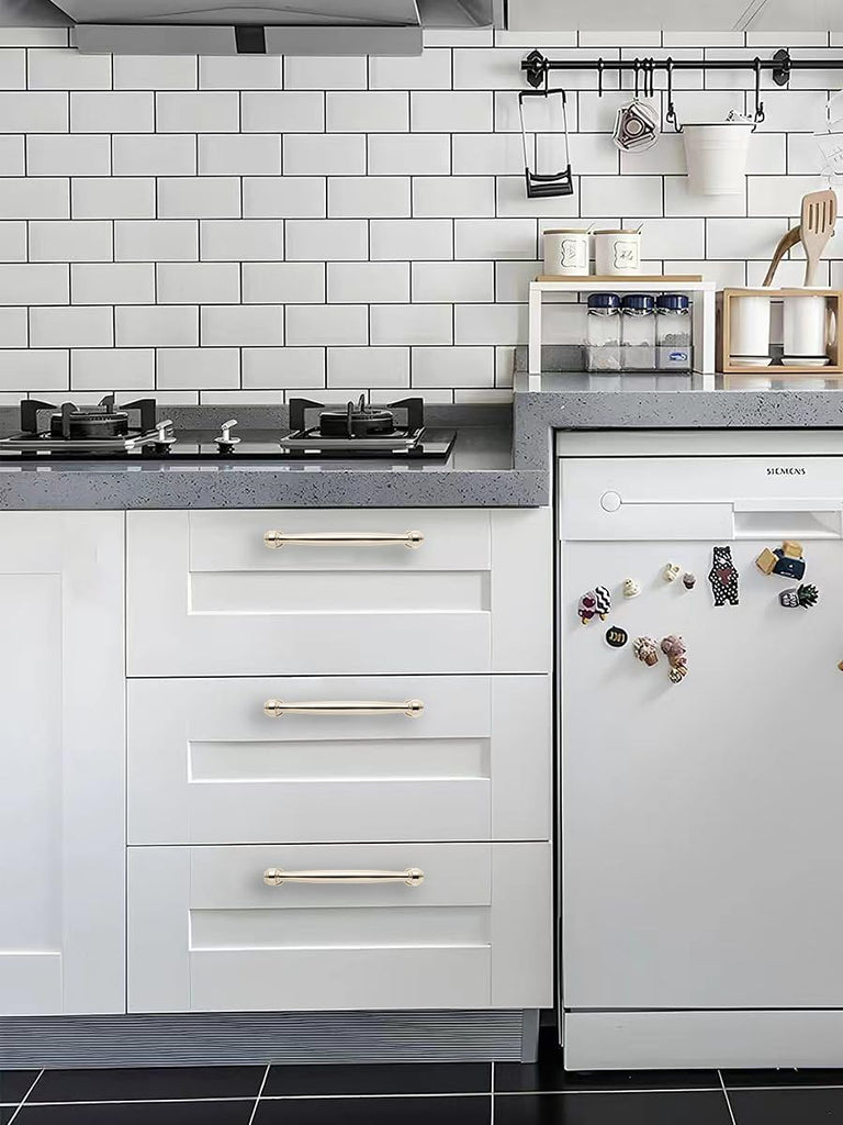 10 Pack Polished Nickel Cabinet Pulls 5 Inch(128mm) Hole Centers Cabinet Pulls Kitchen Cabinet Hardware for Cupboard