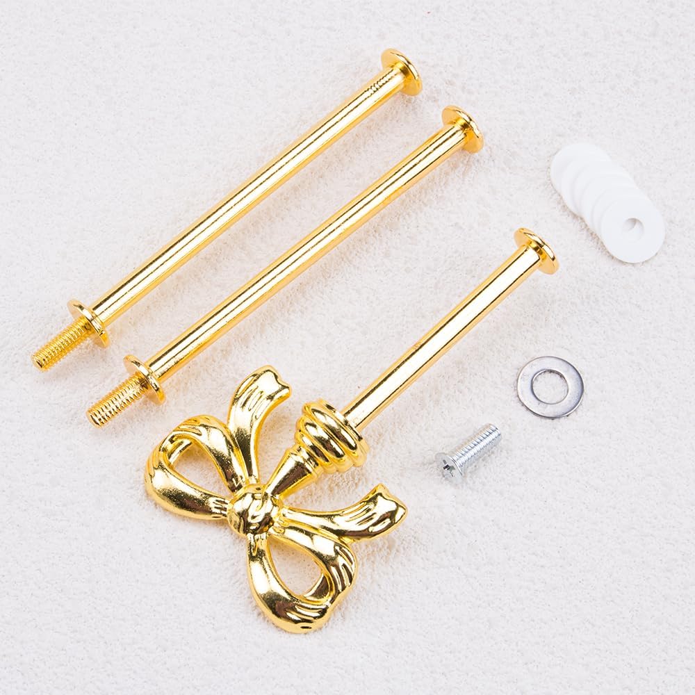 4Sets Elegant DIY 3-Tier Tray Cake Stand Hardware Kit for Display - Set of 4