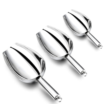Stainless Steel Scoop Set of 3 (3-5-8oz), Small Scoops for Canisters