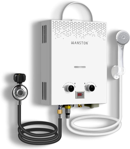 Tankless Water Heater, VANSTON Propane Water Heater Outdoor, 1.45GPM Portable Water Heaters