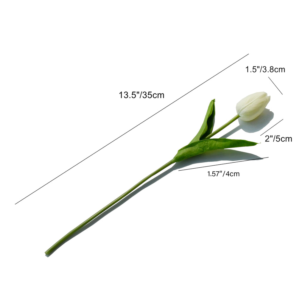 28 Stems Cream Artificial Tulip Flowers Centerpieces