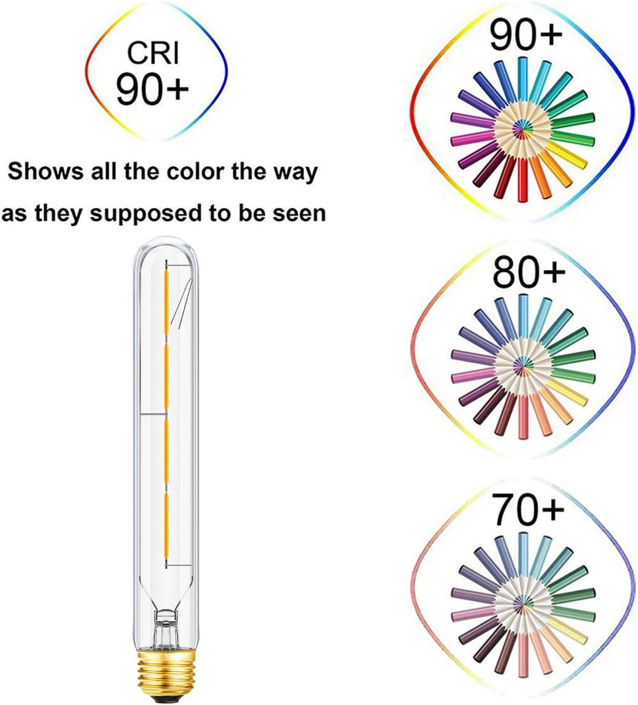 E26 Tube Bulbs 40 Watt Dimmable Light Bulb 3000K Soft White T10 Edison