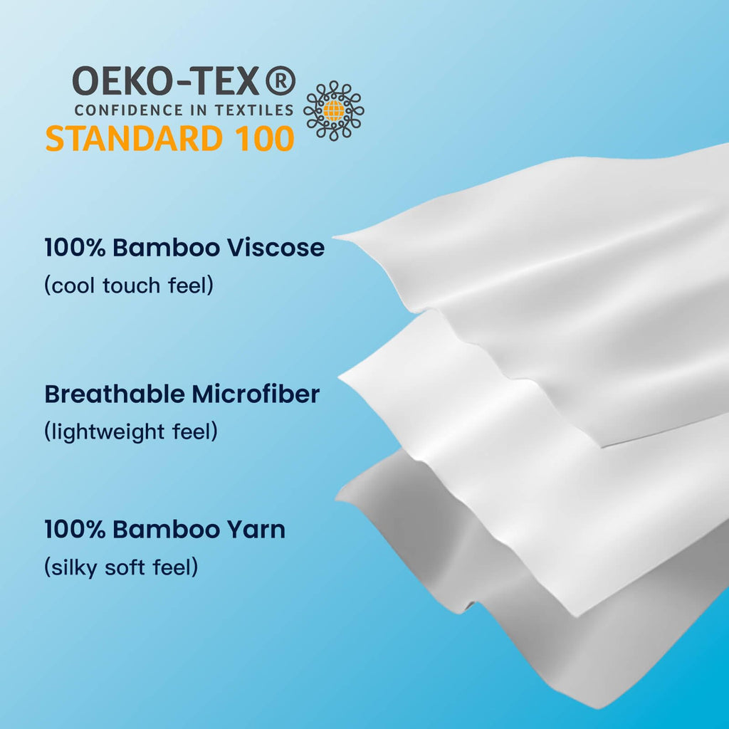 Viscose from Bamboo Comforter Cooling Lightweight Duvet Insert, Organic Natural Summer Bedding Blanket for Hot