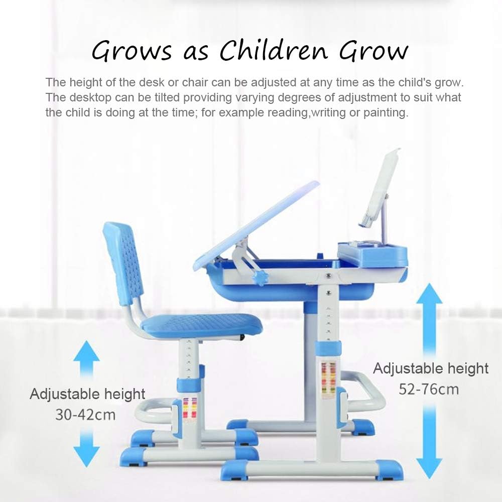 Kids Desk and Chair Set Children School Study Desk for Boys Girls