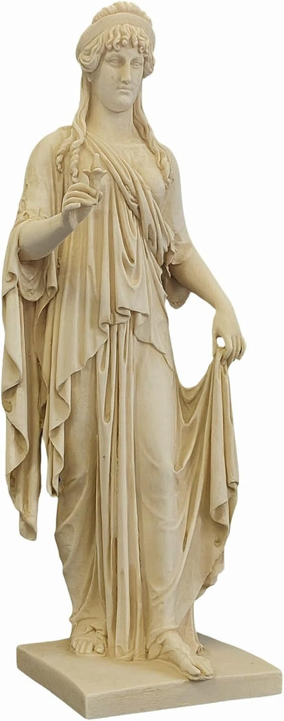 Elpis Goddess Statue by Bertel Thorvaldsen Neoclassical Sculpture Solid Alabaster Figurine Handcrafted in Greece