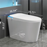 VIPBEAR Tankless One-Piece Smart Toilet in ADA Height with Heated Seat & Auto Lid | 1000g MaP