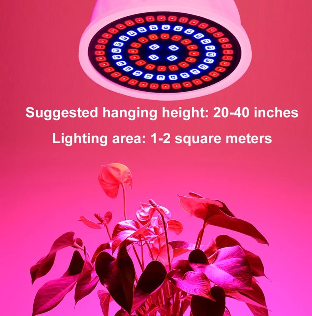 2 Pack Par16 LED Grow Light Bulb,Plant Short Neck Light Bulbs E27 Base,5W Grow Bulb 50W Equivalent, Grow Light