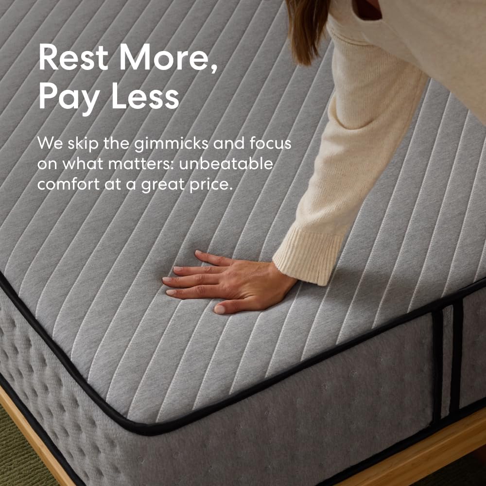 Signature 12" Hybrid Mattress, California King, Medium Firm Feel | Dual-Action Comfort & Support Foam, Wrapped Coils