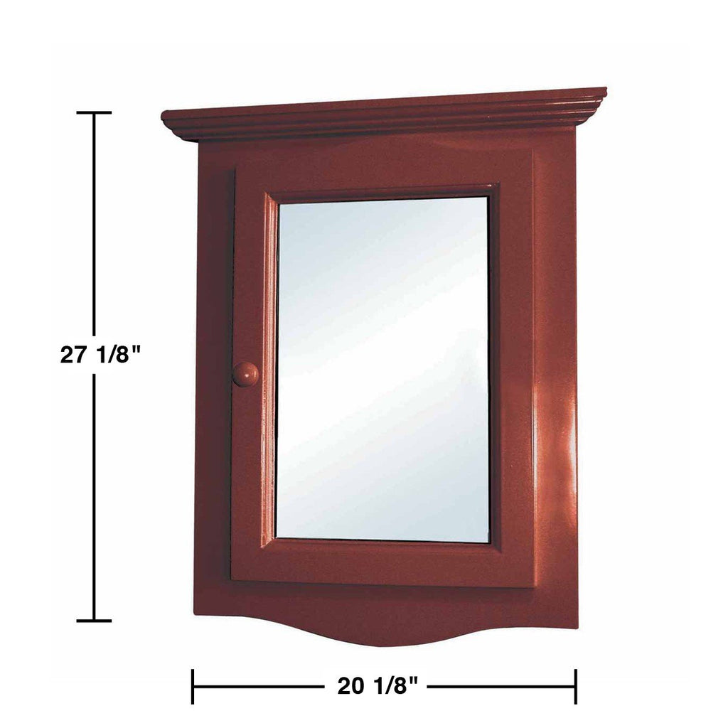 Supply Corner Medicine Cabinet with Mirror - Wall Mount Wooden Bathroom Medicine Cabinet - Double Shelf Storage