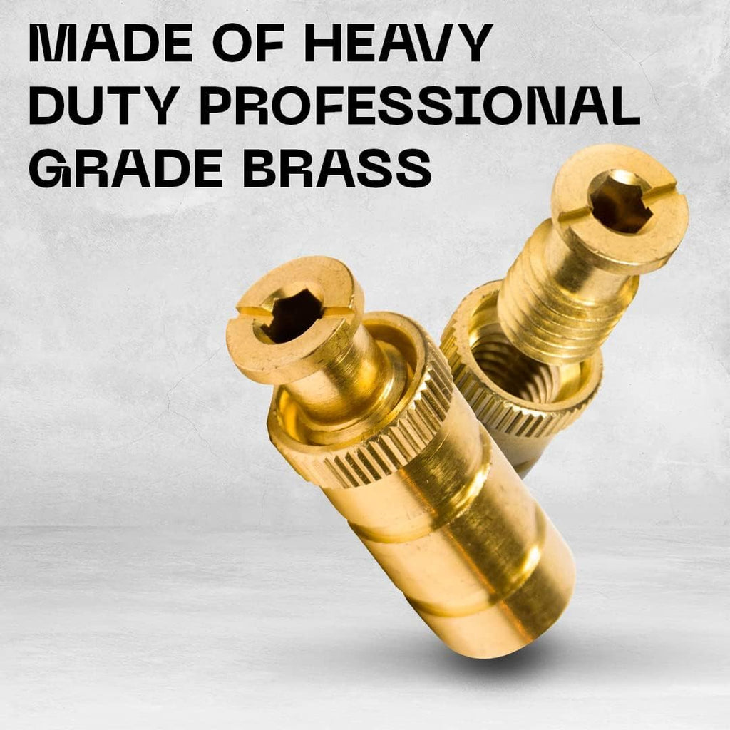 Brass Pool Cover Anchors, 5 Pack Fits 3/4" Concrete & Paver Deck