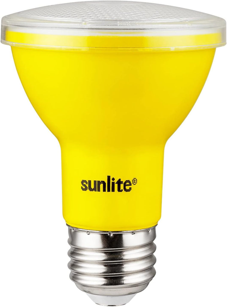 Yellow LED PAR20 Reflector Light Bulb, 2 Watts, 120 Volts, Medium Base, 30,000 Hour Lamp Life, 30 Lumens, Narrow