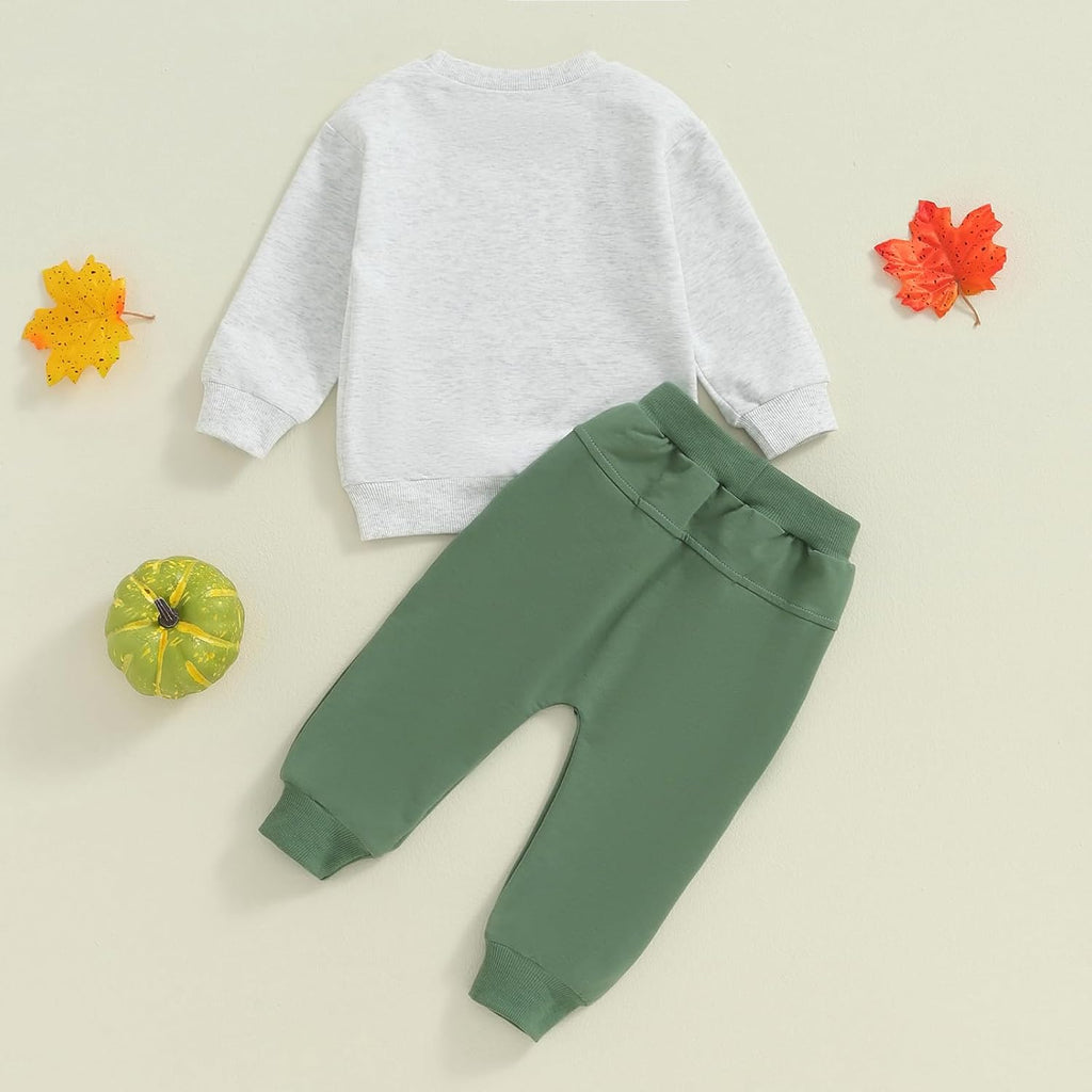 Toddler Baby Boy Clothes Truck Print Sweatshirt Top Jogger Pants Set