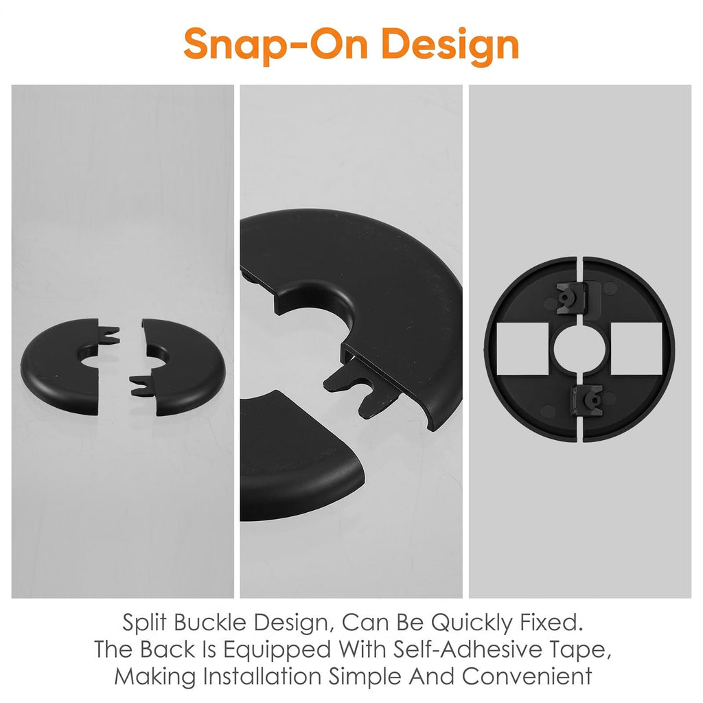 4PCS Escutcheon Plate 1/2" and 1" Round hole Wall Split Flange