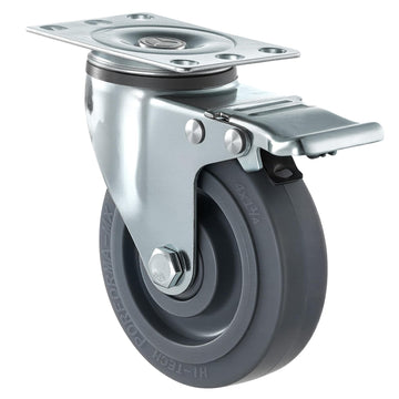 Caster Wheels, 5 Inch Heavy Duty Casters, Compatible with Insulated Food Pan Carrier, Set of 4 (2 Swivel with Brake